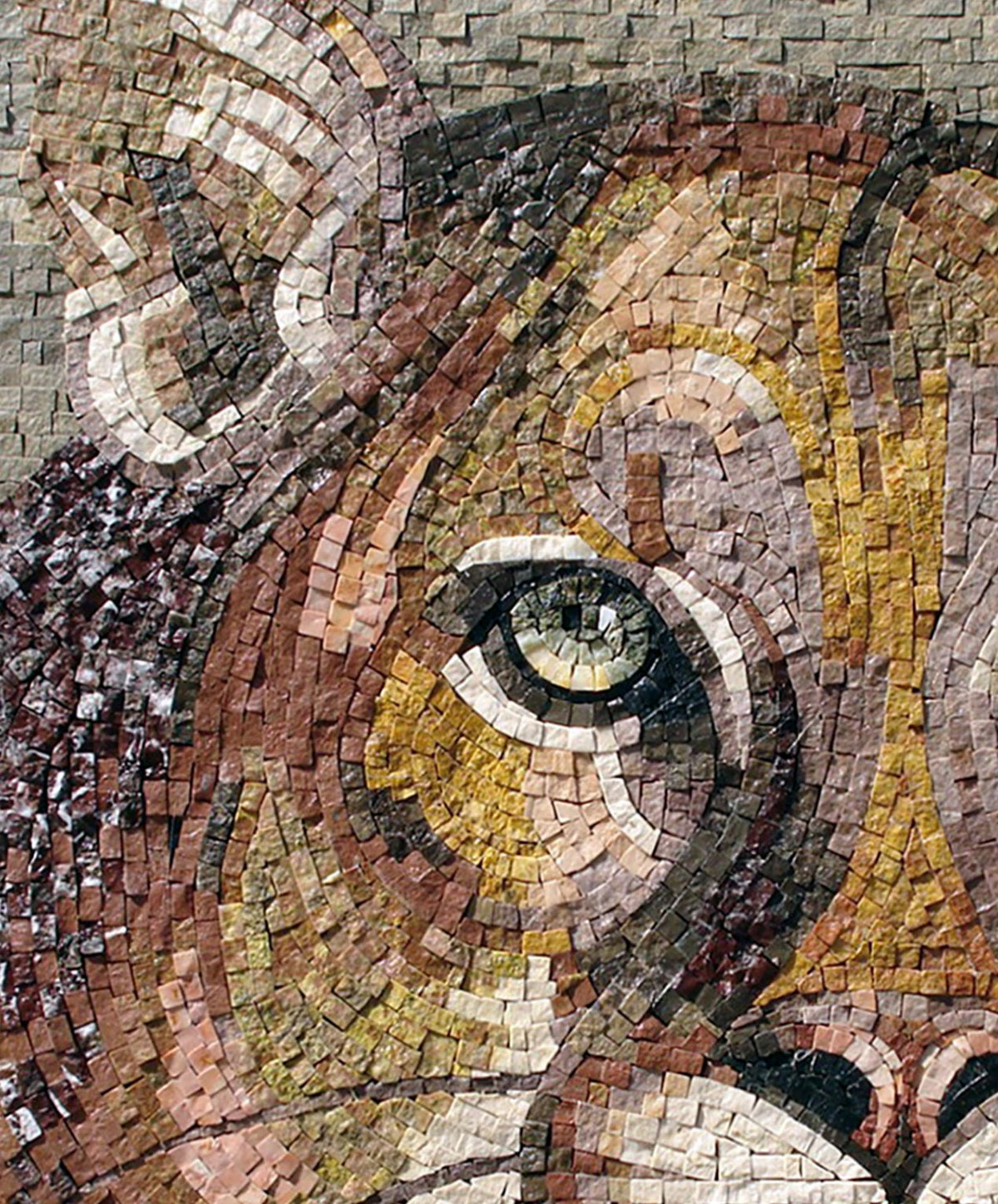 Handmade Cougar Mosaic Tile Art: Wild Animal Wall Decor (20x20)