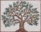 24” x 18" Olive Tree Backsplash Marble Mosaic – Handcrafted Kitchen Wall Art - Customization Available