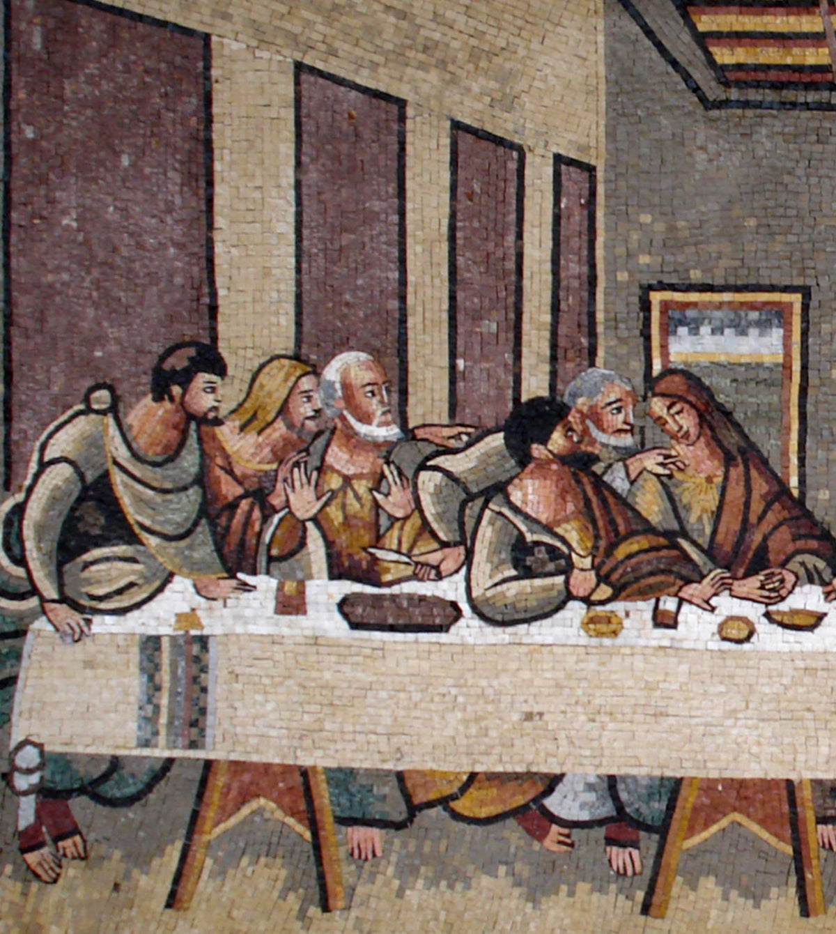 Handmade Marble Mosaic Tile Art: Leonardo Da Vinci's Last Supper