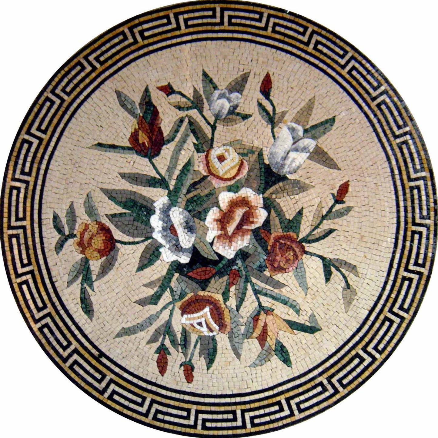 48" Handmade Decorative Medallion wall floor Marble Mosaic Art Stone Tile Décor