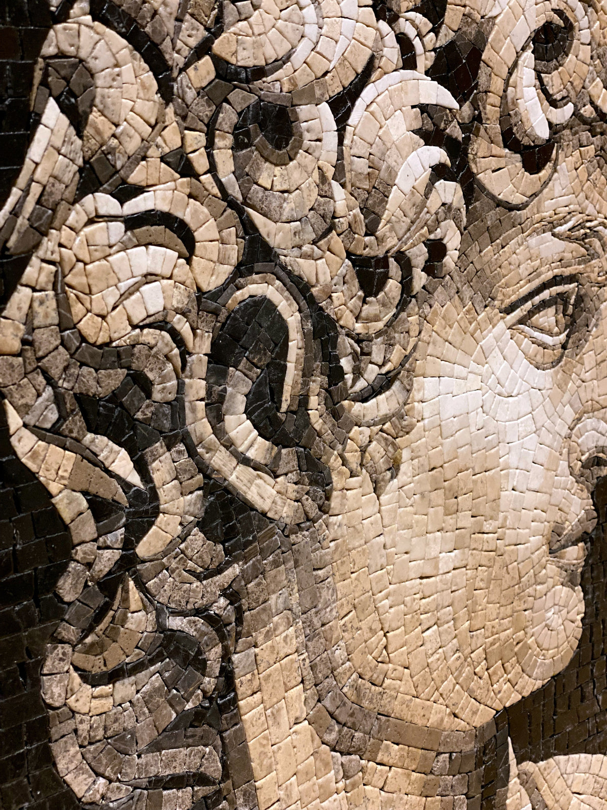 David of Michelangelo Mosaic Tile Art: Handmade Marble Reproduction