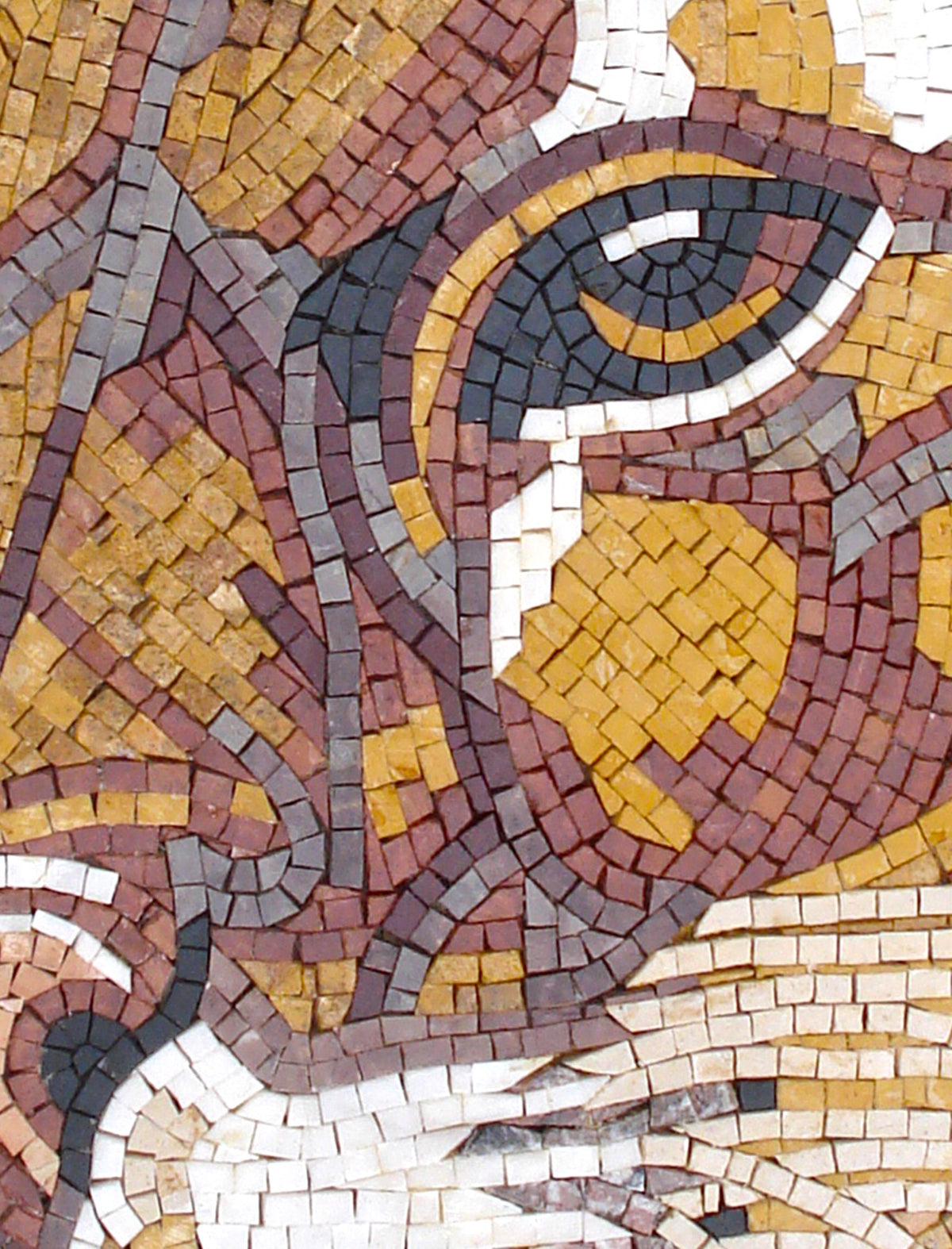 Handmade Cheetah Mosaic Tile Art: Wild Jungle Decor (36" x 28")