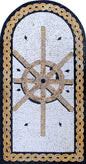 AR001 Helm Nautical Arched Mosaic Wall Art