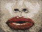 AB001 Lips Closeup Handmade Marble Mosaic Art