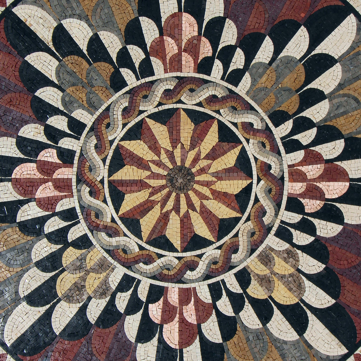 40" Backsplash Custom Marble Mosaic Tiles. Customization available, for Flooring. Indoor/Outdoor. Handcrafted Roman Mosaics
