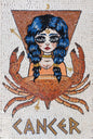 Handmade Cancer Zodiac Mosaic Tile Art: Birthday Gift