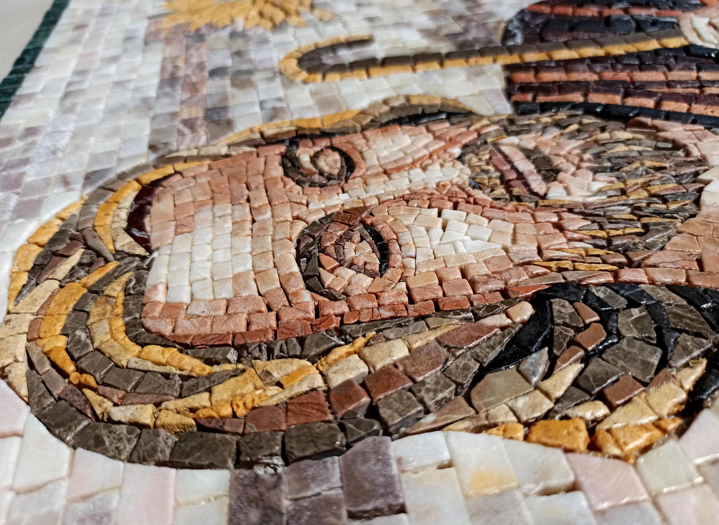 52"x60" Nativity Mosaic – Angels Visiting Baby Jesus, Mary & Joseph, Customization Available