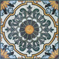 32" Geometric Medallion Marble Mosaic: Abstract Inlay Tile Art