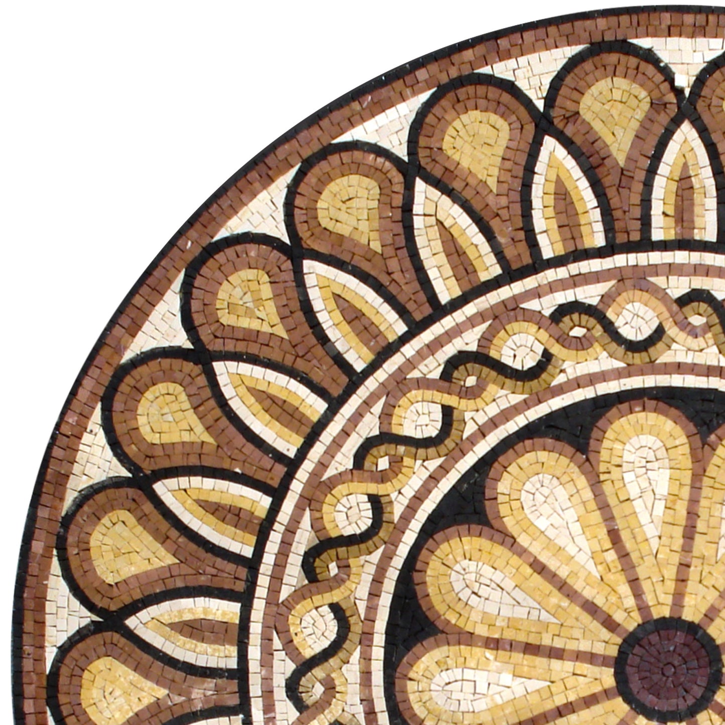 Artistic Harmony - 36-Inch Handmade Pattern Marble Mosaic Medallion - Tile Design Art Décor - Customization available