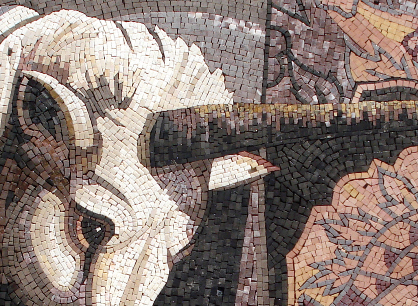 Handmade Marble Unicorn Mosaic Mural: Living Room Wall Art (50x32 in)