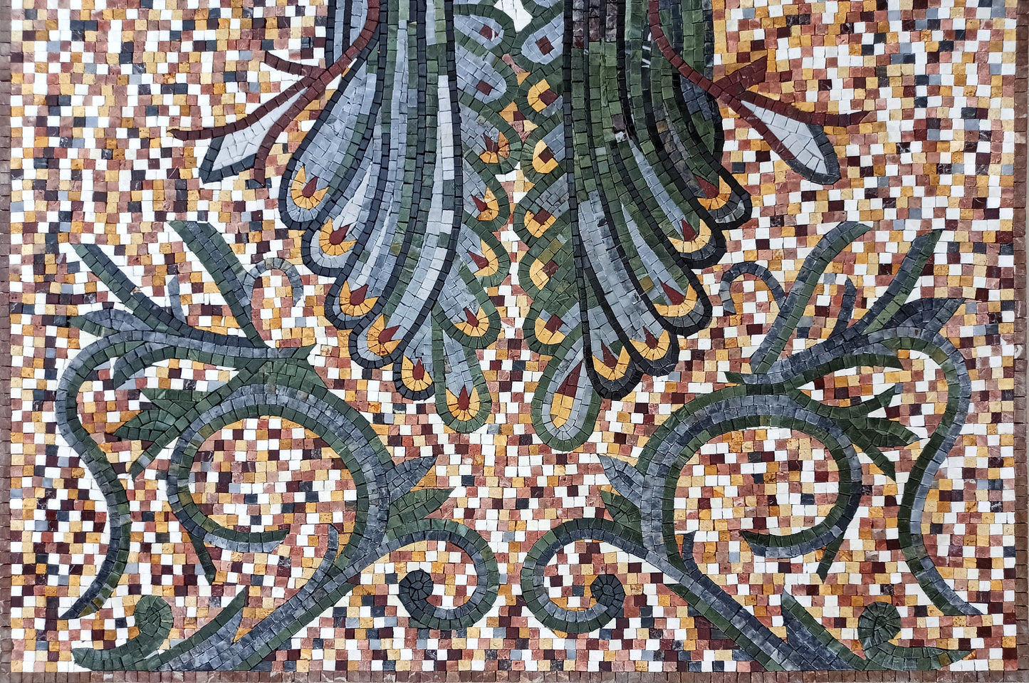 PEACOCK MOSAIC TILES | Animal Mosaic Tiles For New House | Mirror Peacock Sitting On Tree Artwork Tiles For Walls And Peacock Lovers