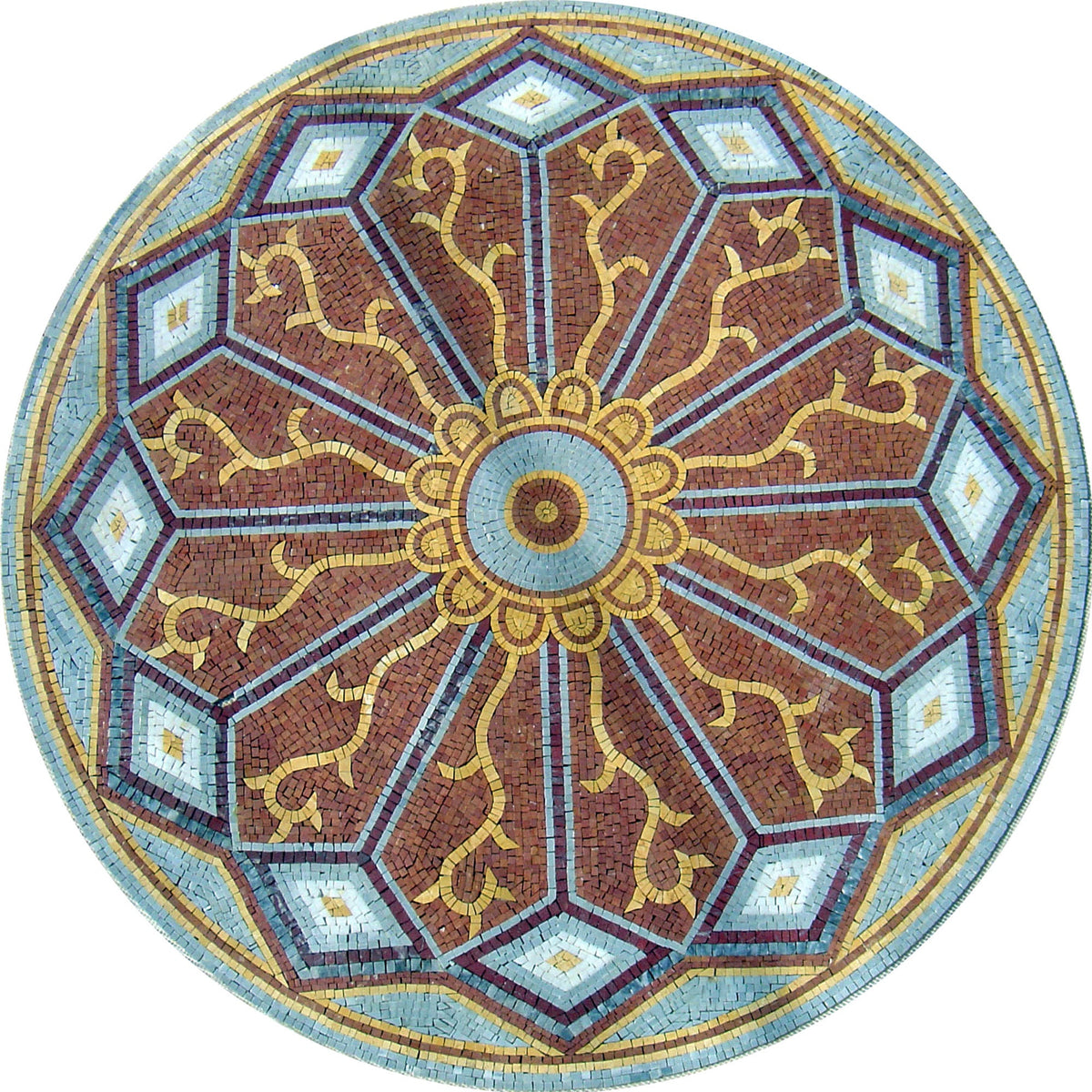 40" Handmade Decorative Medallion wall floor Marble Mosaic Art Stone Tile