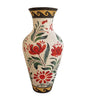 Handmade Red Rose Marble Mosaic Vase: Floral Home Decor