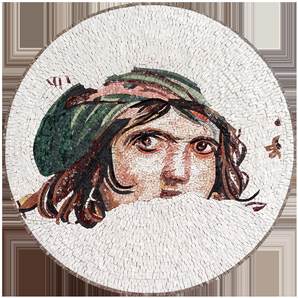 ZEUGMA MOSAIC TILES| Gypsy Girl Art Reproduction Medallion Mosaic Tiles | Roman Masterpiece Mosaic Tiles For House Warming