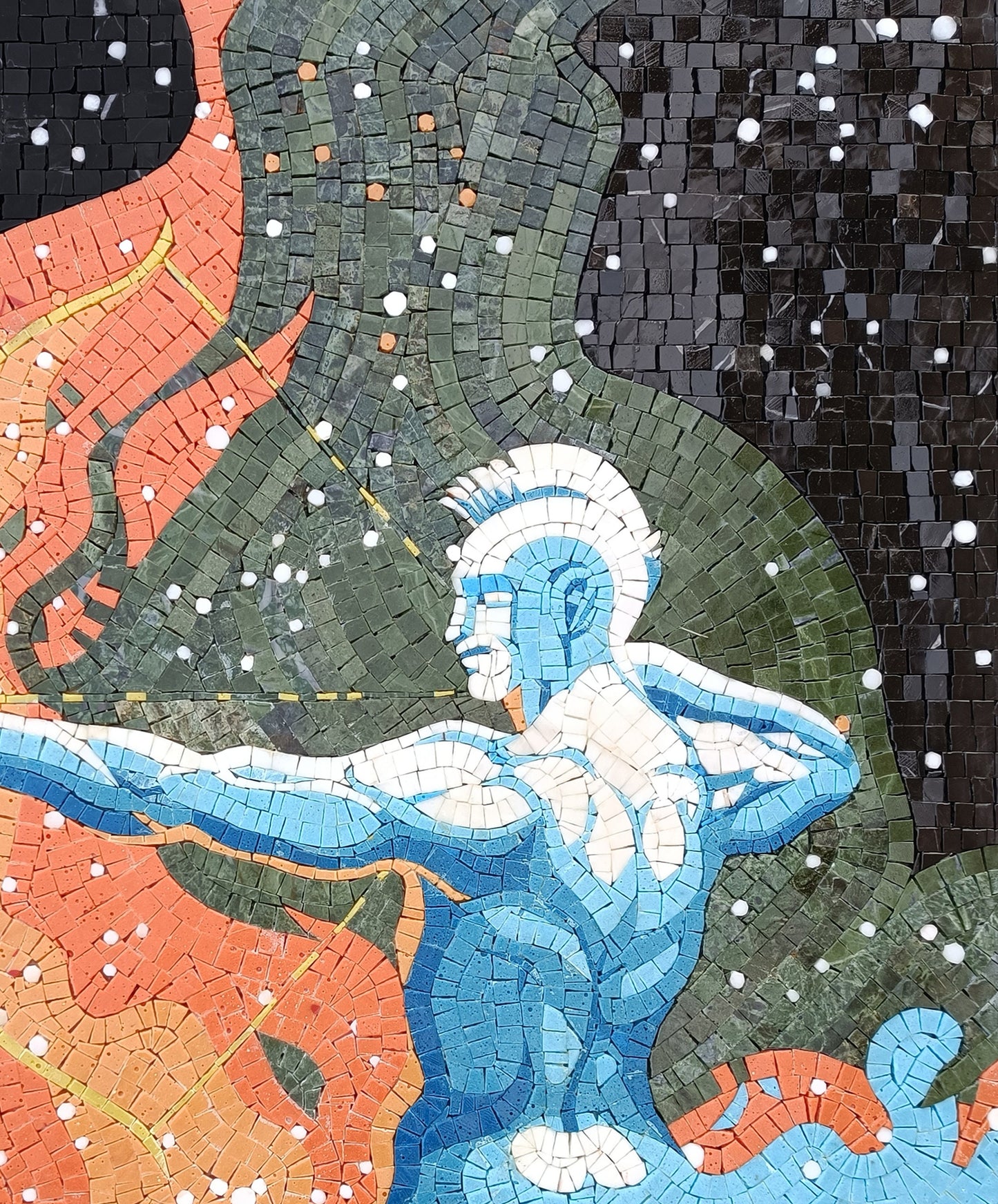 Sagittarius Mosaic Tile Art: Handmade Zodiac Wall Decor