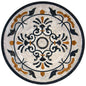 Handmade Marble Mosaic Medallion: 20-Inch Round Stone Tile Art
