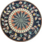 40" Floral Marble Mosaic Medallion – Handmade Art Tile – Customization Available