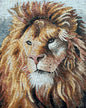 Handmade Lion Mosaic Tile Art: Wild Jungle Wall Decor
