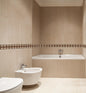 Handmade Marble Tile Mosaic Border: Rose & Oak Circle Braid, Neutral Accent