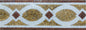 Geometric Marble Mosaic Border Tiles: 6" Square Art