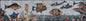 Handmade Marble Mosaic Tile: Sea Life Mural (92” x 22")