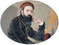 Handmade Portrait Mosaic Mural: Merchant Reproduction Tile Art (52” x 32”)