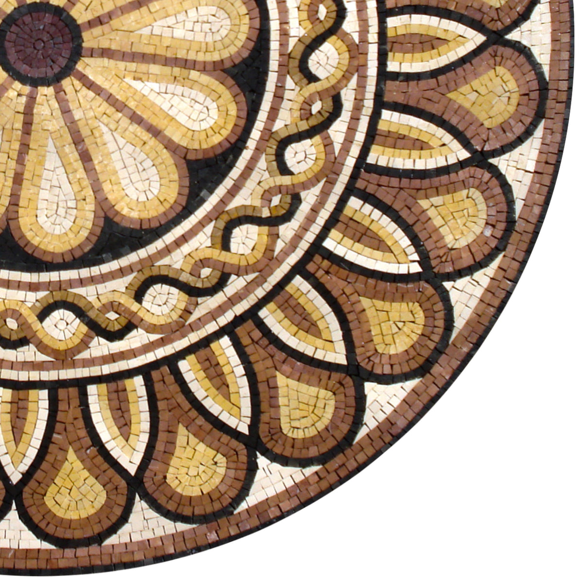 Artistic Harmony - 36-Inch Handmade Pattern Marble Mosaic Medallion - Tile Design Art Décor - Customization available