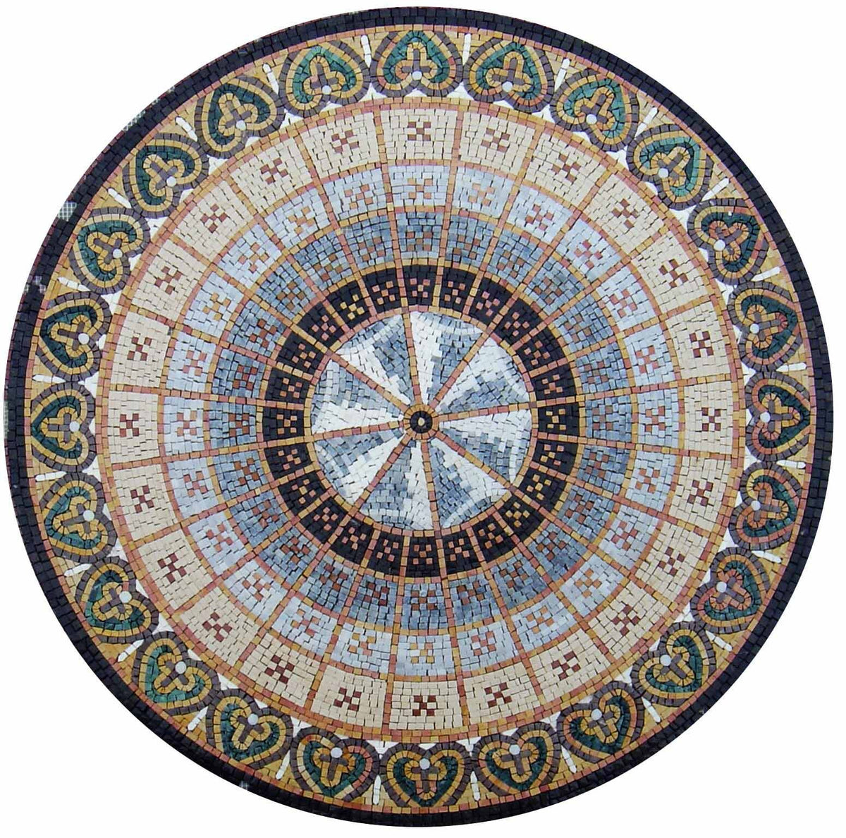 40" Handmade Decorative Medallion wall floor Marble Mosaic Art Stone Tile
