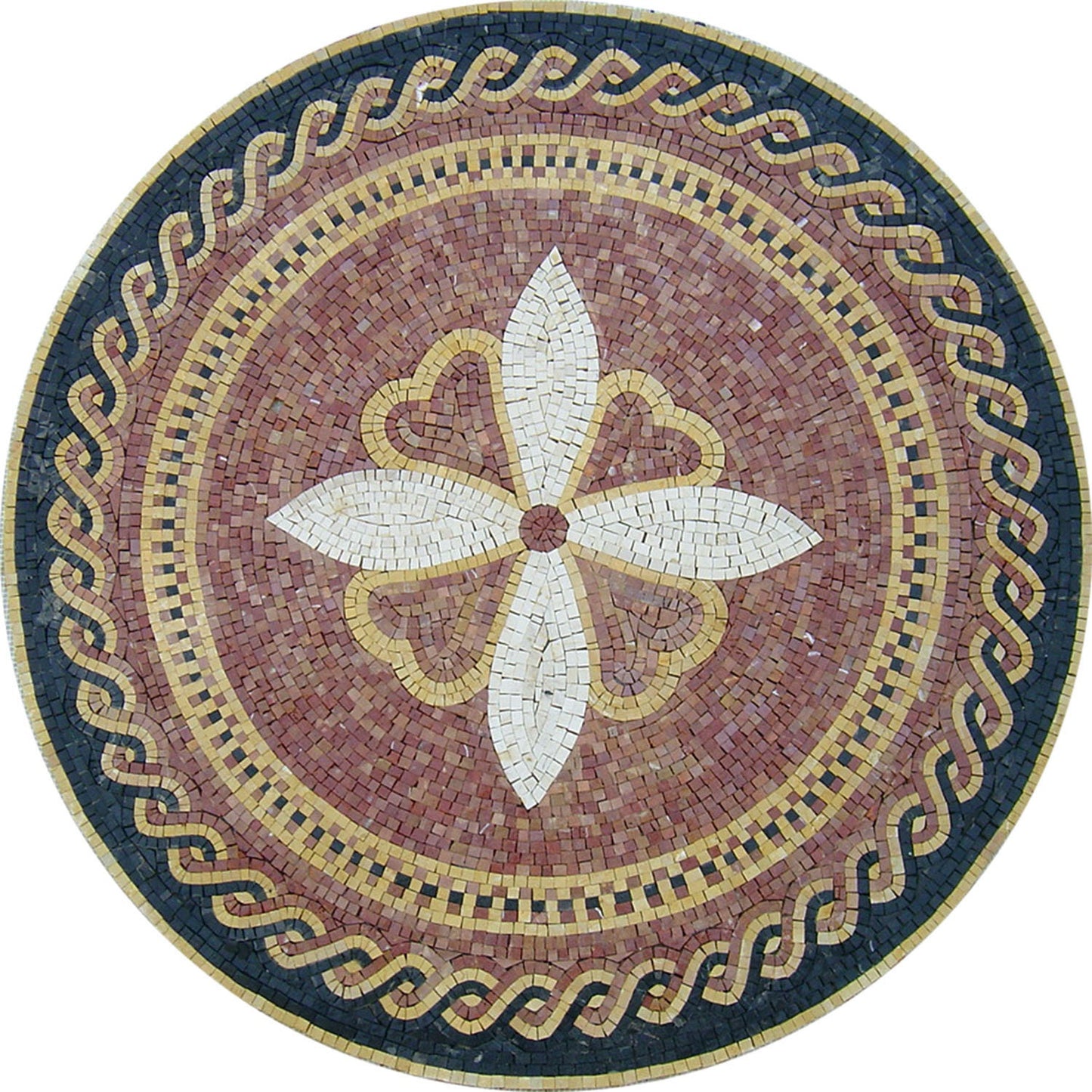40" Handmade Decorative Medallion wall floor Marble Mosaic Art Stone Tile