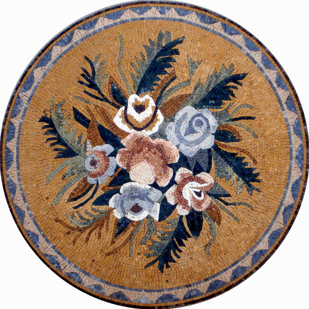48" Handmade Decorative Medallion wall floor Marble Mosaic Art Stone Tile Décor