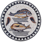 Handmade Marble Mosaic Medallion: Sea Life Fish Art (20 inch)