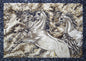 Handmade Running Horses Mosaic Mural: Stone Animal Wall Art (56” x 40")