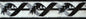 Black Marble Mosaic Ribbon: Handmade Floral Tile Trim, Botanical Backsplash Accent