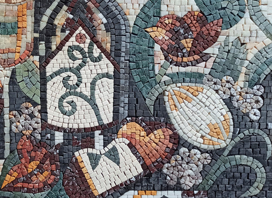 TUSCAN WINE MOSAIC Tiles | Bar, Kitchen Wall Backsplash Mosaic Tiles For Kitchen Décor | Flower Backsplash Tiles