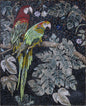 Macaw Parrot Mosaic Tile Art: Handmade Stone Wall Decor (36” x 30”)
