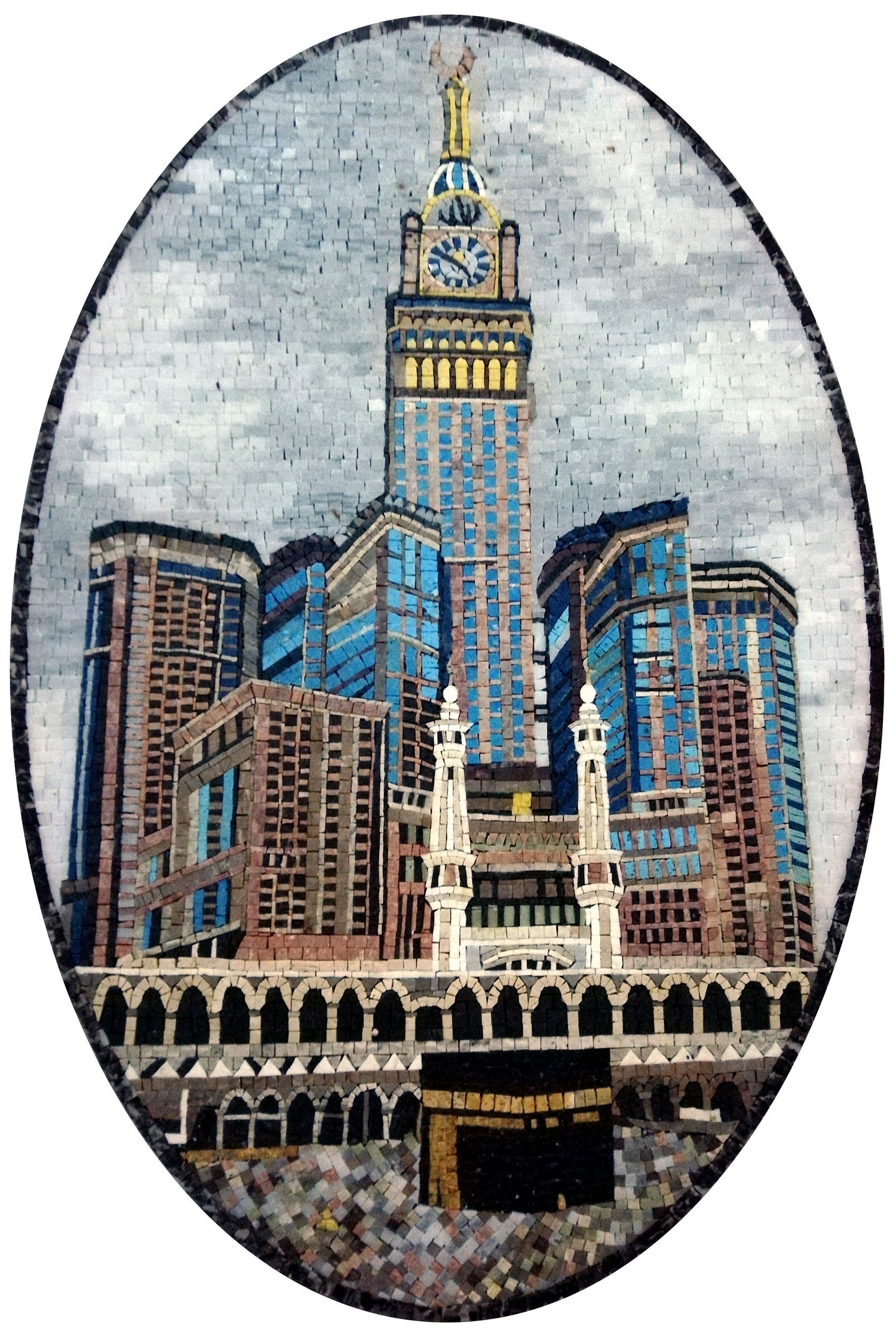 Handmade Kaba Mosaic Tile Art: Islamic Wall Decor (36” x 24”)