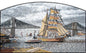 SEASHORE MOSAIC TILES | Sea View Sailor Boats Artwork Tiles For Living Room Walls | Tiles For Interior Outdoor Entry Walls And House Warming