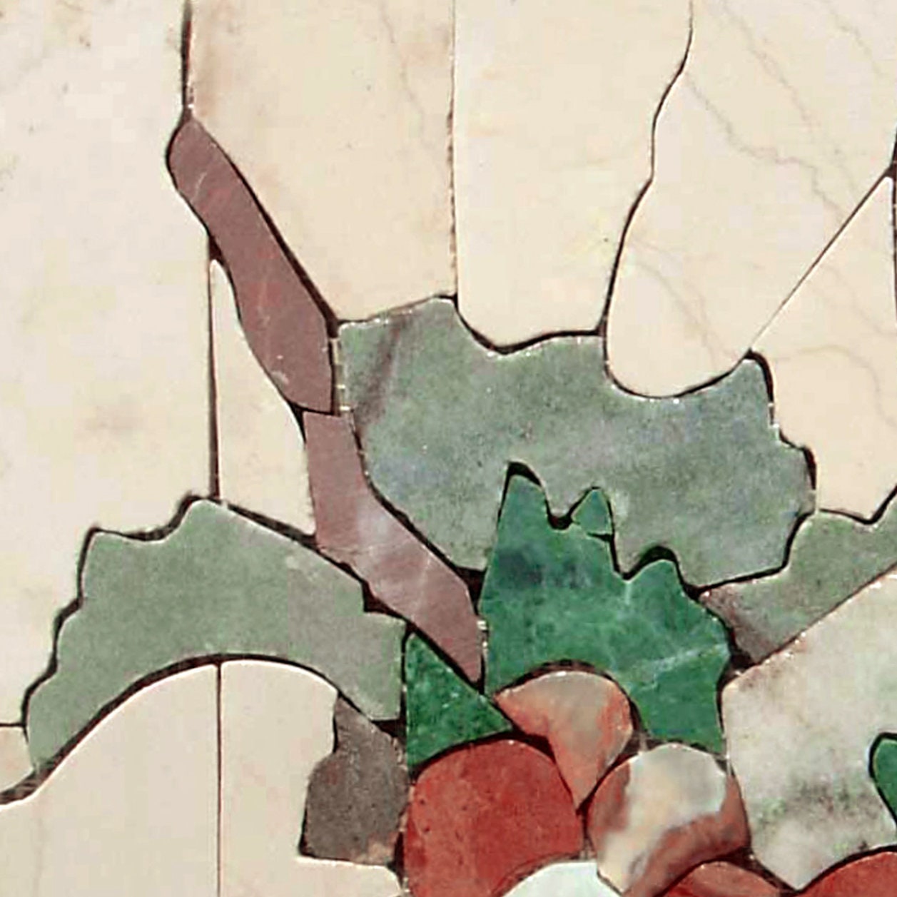 Handmade Marble Grapes Mosaic Tile: Kitchen Backsplash Art