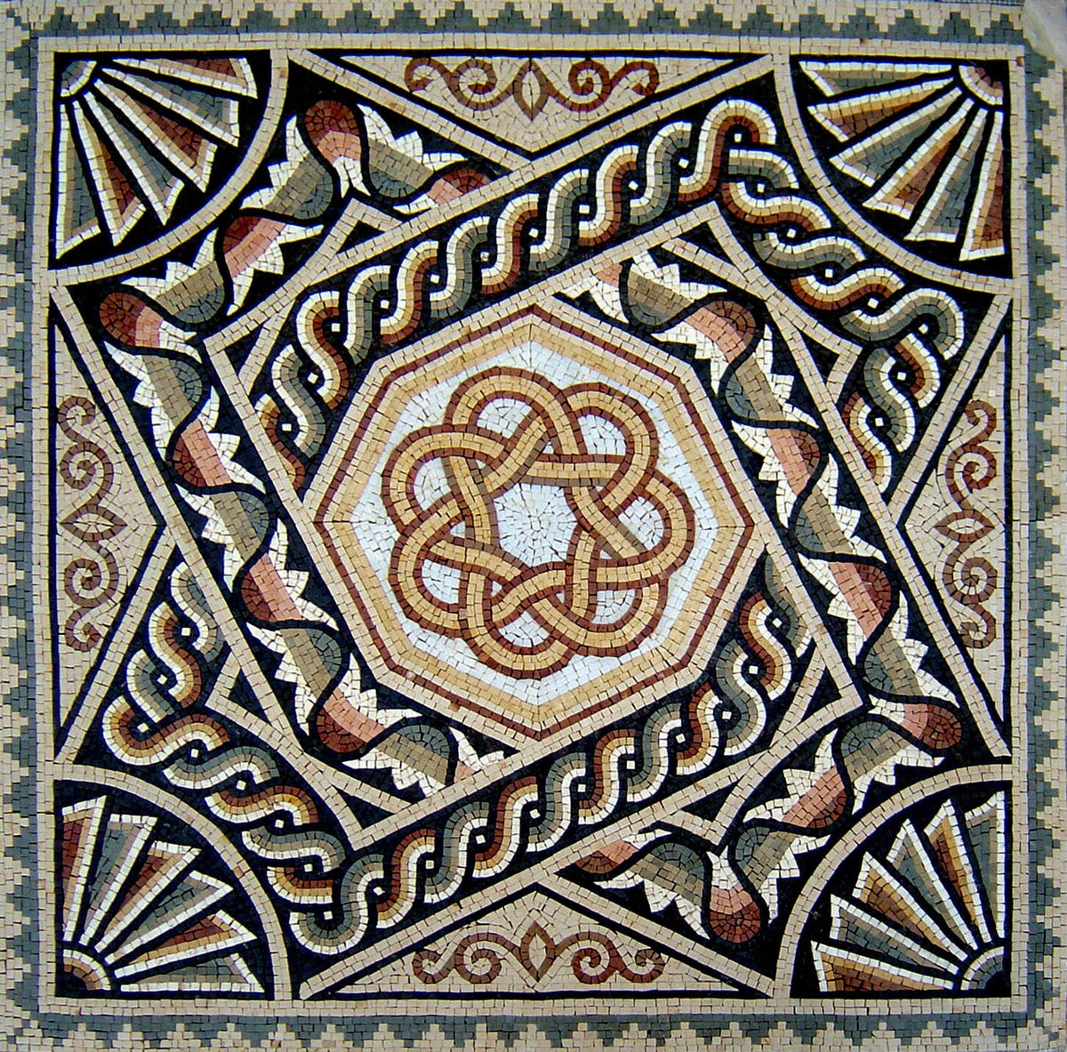 40" Handmade Marble Mosaic Square Floor Interior Home Décor Art Tile Stone.