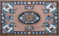 Floral Mosaic Rug: Handmade Natural Stone Carpet