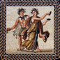 40"x40" Ancient Couple Mosaic Wall Art, Classical Romantic Scene, Timeless Home Decor, customization available