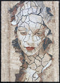 Handmade Mosaic Portrait of Woman Artistic, Wall Mural.