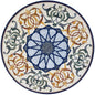 Handmade Marble Mosaic Medallion Art Tile - 40" Diameter