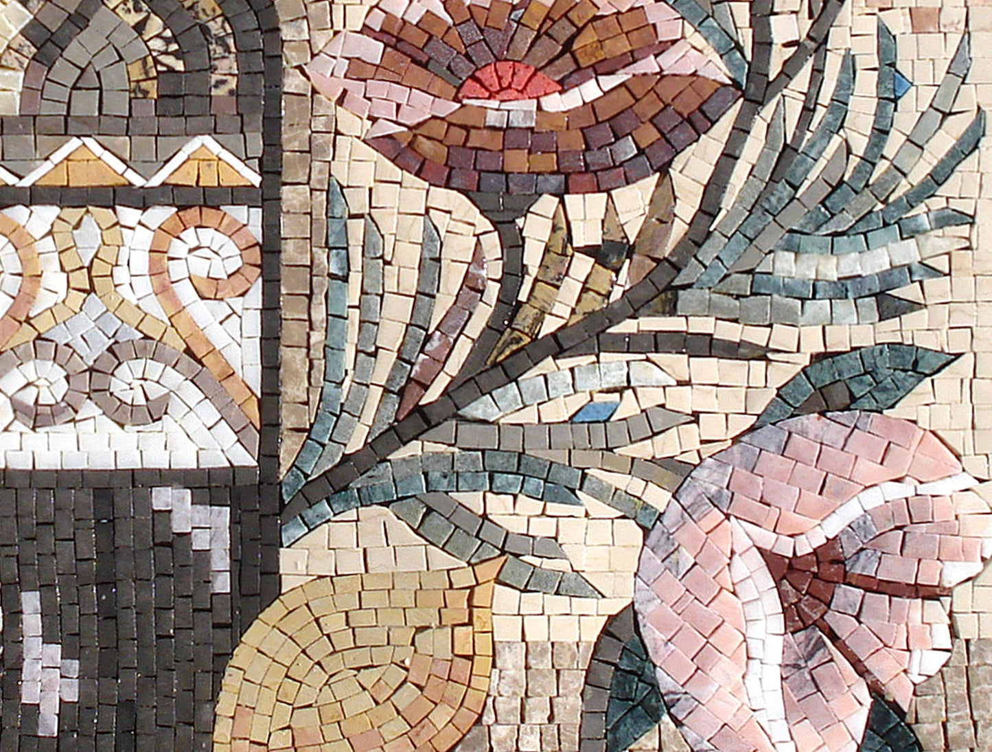 Handmade Marble Mosaic: Kitchen Backsplash Wall Art (24” x 18”)