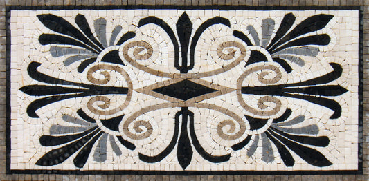 Anastasia Marble Tile Mosaic Mural: Handmade Wall Art Decor