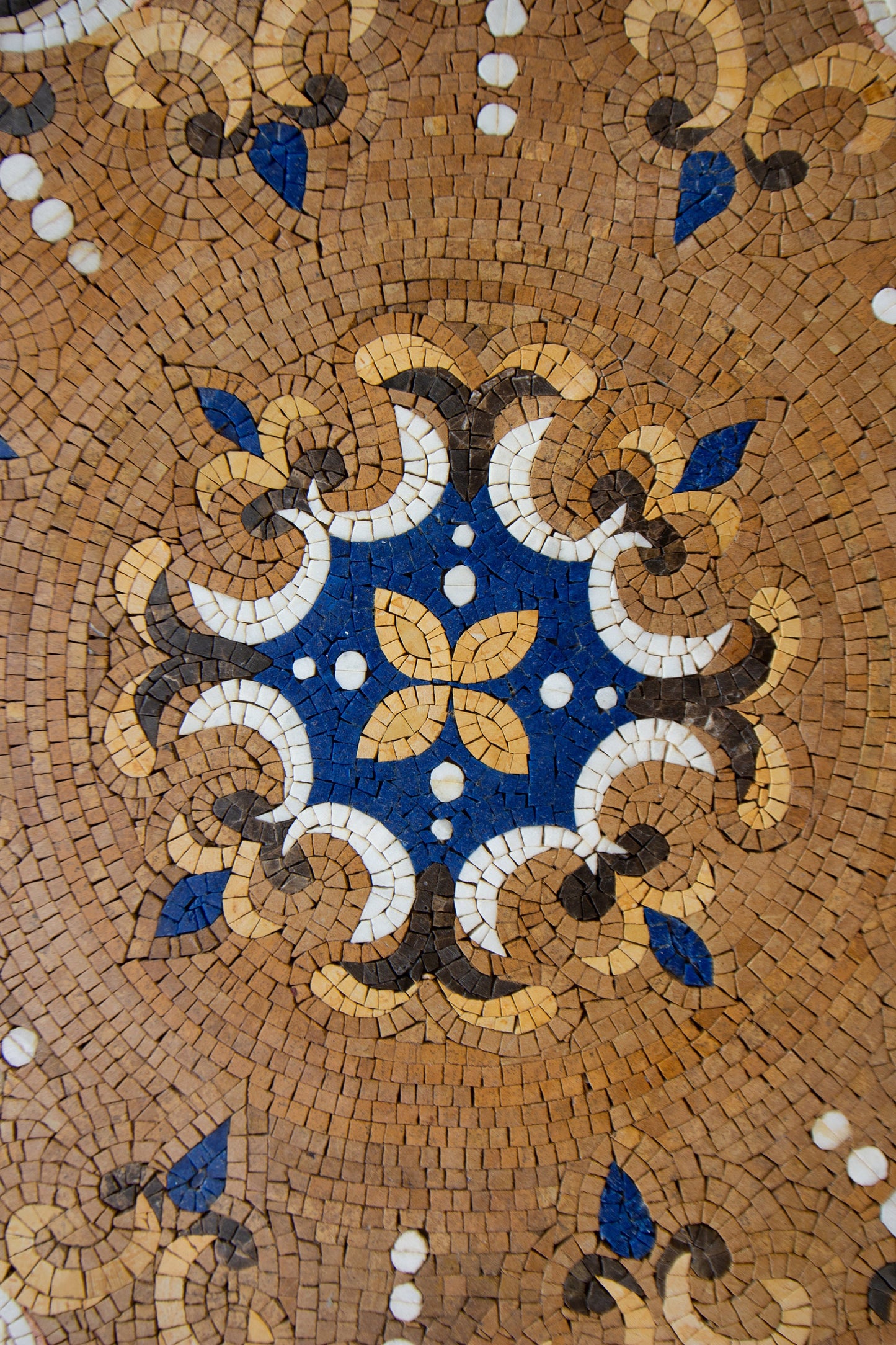 Elevate Your Space with a Handmade Fleur-de-lis Round Mosaic Medallion Art Tile - Customization available