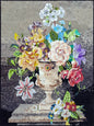 Floral Mosaic Art: Handmade Marble Flower Vase (40” x 30”)