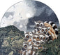 Handmade Lemurs Mosaic Tile Art: Rainforest Animal Wall Decor
