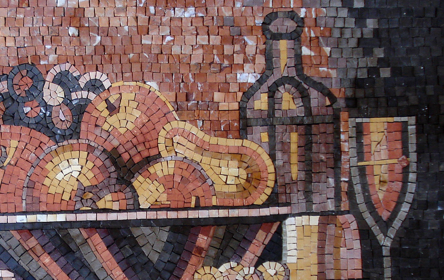 Handmade Kitchen Mosaic Tile Mural: Still Life Fruit Art (32” x 20")