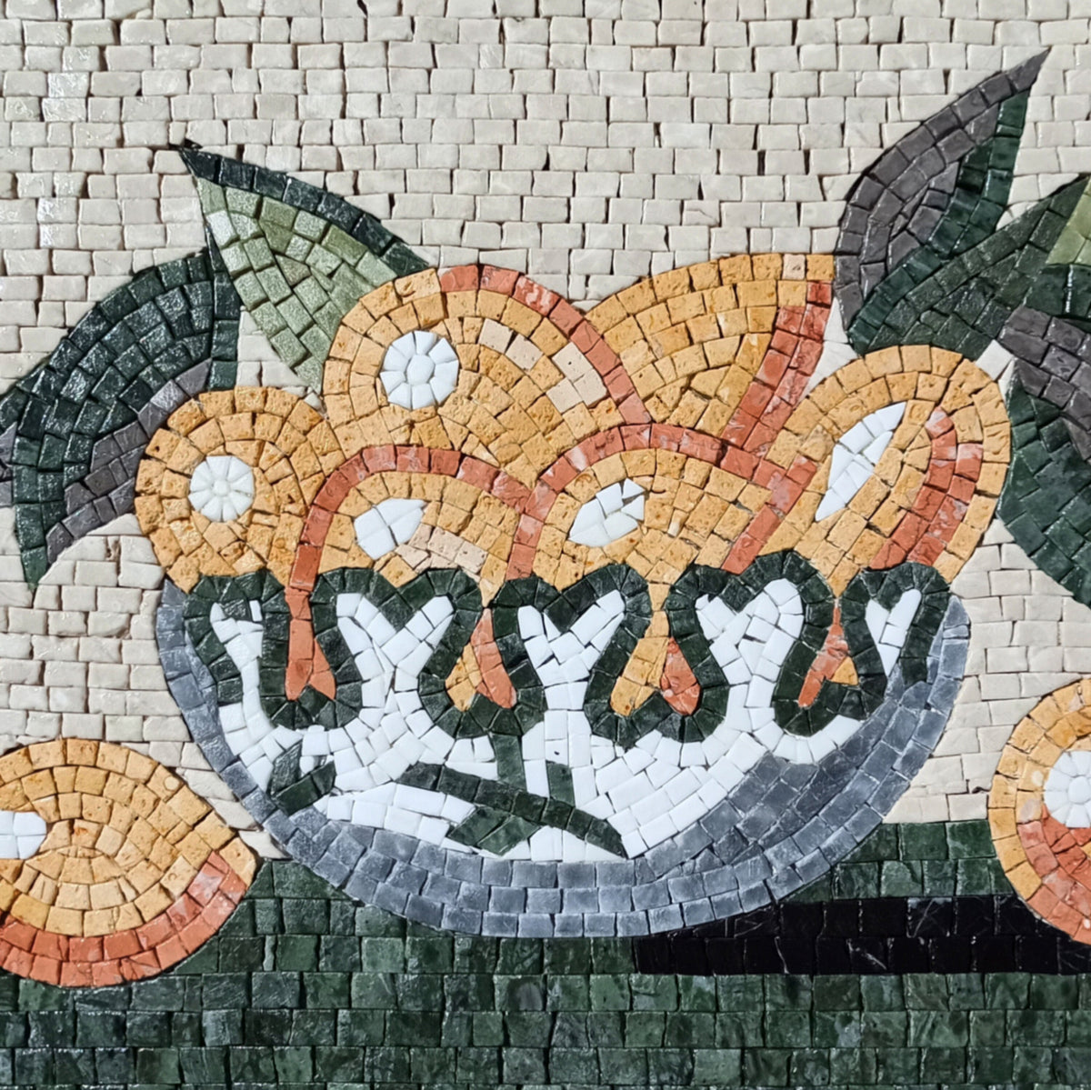 FRUIT BOWL ART - Kitchen Backsplash Mosaic Wall Art - Nature Backsplash Tile Wall Art - Handmade Living Room Office Wall Décor